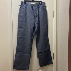 Ted baker london men’s relaxed pants 36x32 blue 58%cotton 42%linen relaxed fit